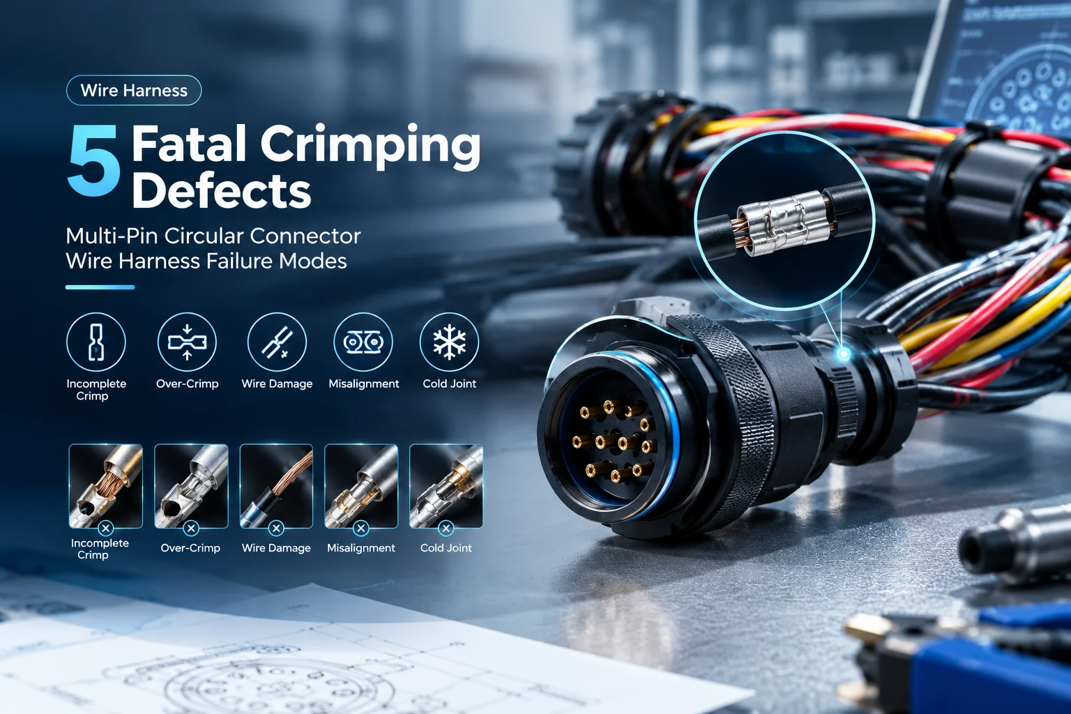 Multi-Pin Circular Connector Wire Harness Failure Modes